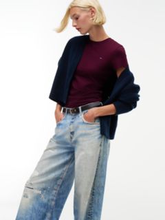 Tommy Jeans Distressed Wide Leg Jean — Denim Medium 3