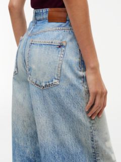 Tommy Jeans Distressed Wide Leg Jean — Denim Medium 4