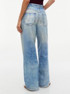 Tommy Jeans Distressed Wide Leg Jean — Denim Medium 5