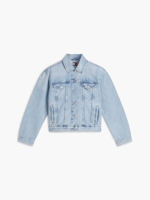 Женские куртки Tommy Hilfiger Tommy Jeans Flag Logo Denim Jacket — фото 6