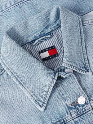 Женские куртки Tommy Hilfiger Tommy Jeans Flag Logo Denim Jacket — фото 7