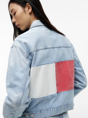 Женские куртки Tommy Hilfiger Tommy Jeans Flag Logo Denim Jacket — фото 3