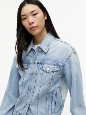 Женские куртки Tommy Hilfiger Tommy Jeans Flag Logo Denim Jacket — фото 4
