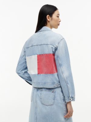 Женские куртки Tommy Hilfiger Tommy Jeans Flag Logo Denim Jacket — фото 5