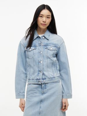 Tommy Jeans Flag Logo Denim Jacket, Denim Light