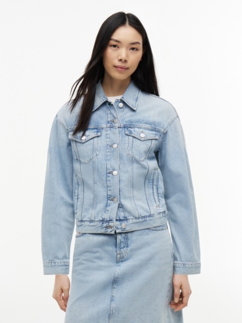 Женские куртки Tommy Hilfiger Tommy Jeans Flag Logo Denim Jacket