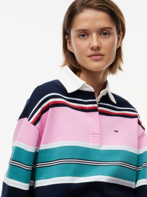 Женские джинсы Tommy Hilfiger Tommy Jeans Relaxed Fit Rugby Sweatshirt — фото 3