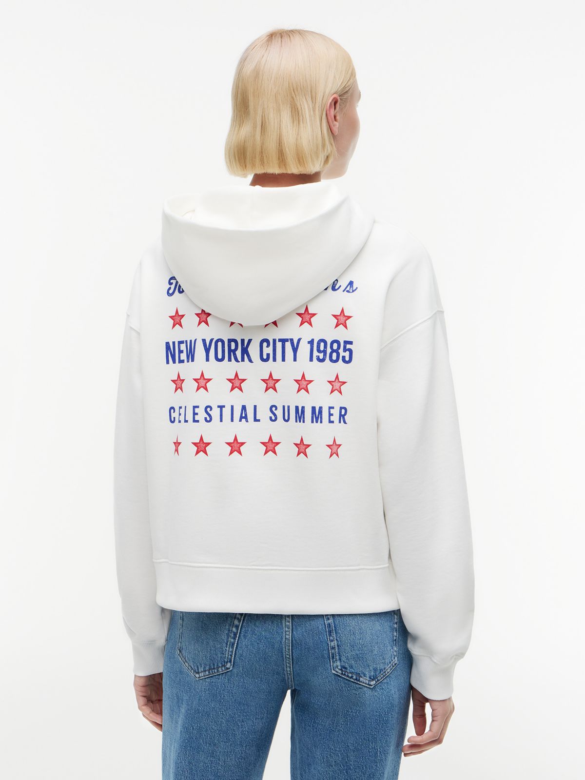 Tommy Jeans Boxy Star Logo Sweatshirt — Ecru