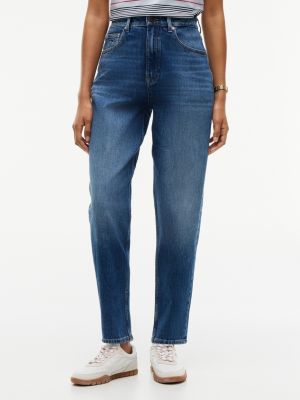 Tommy Jeans High-Rise Tapered Jean, Denim Dark