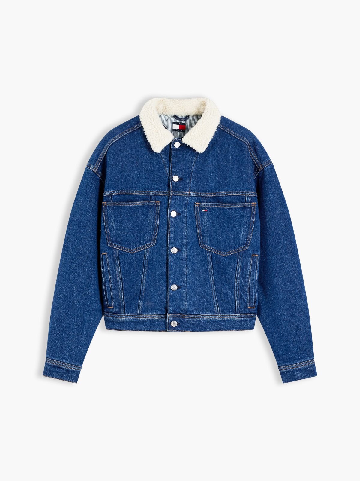 Tommy Jeans Teddy Denim Jacket — Dark Denim