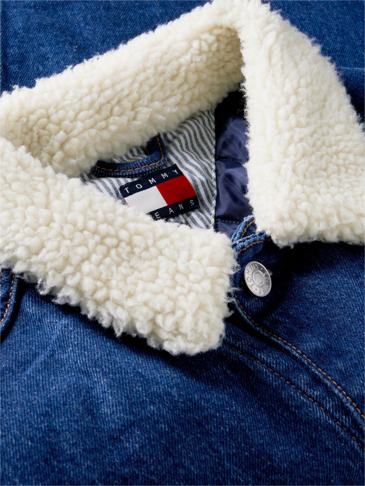 Tommy Jeans Teddy Denim Jacket — Dark Denim