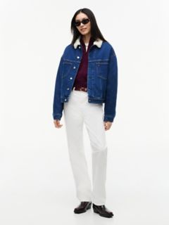 Tommy Jeans Teddy Denim Jacket — Dark Denim 2
