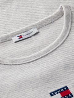 Tommy Jeans Ribbed Crewneck T-Shirt — Ice Grey Heather 6