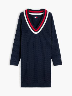 Женское платье Tommy Jeans Cricket Sweater Dress, цвет: Тёмный синий — фото 5