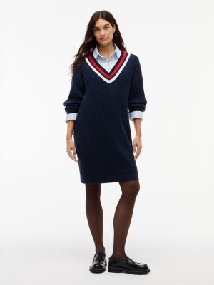 Tommy Jeans Cricket Sweater Dress, Dark Blue