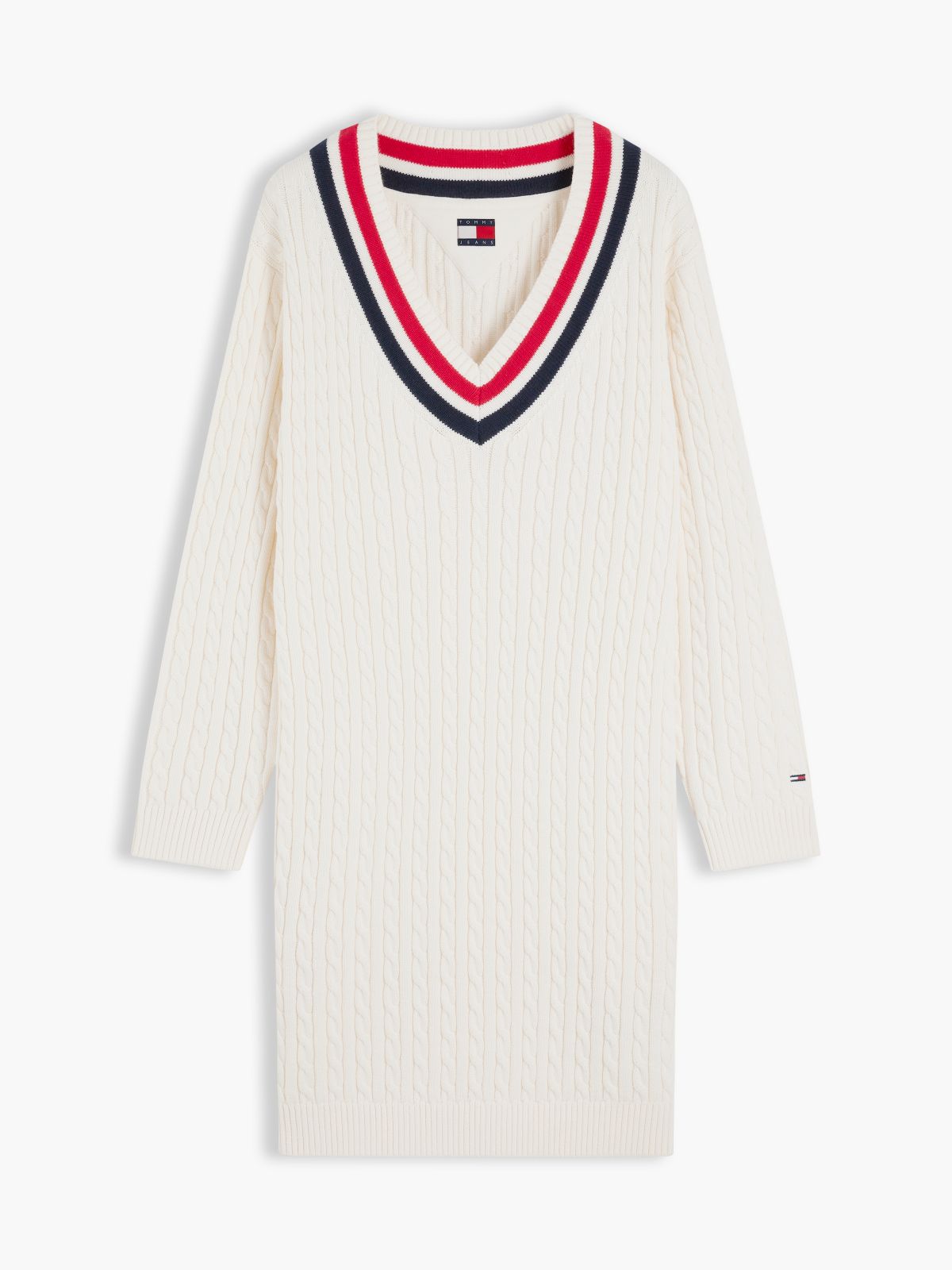 Tommy Jeans Cricket Sweater Dress — Off White