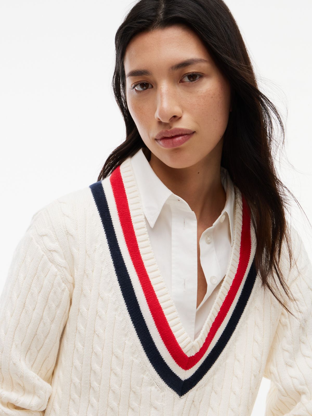 Tommy Jeans Cricket Sweater Dress — Off White