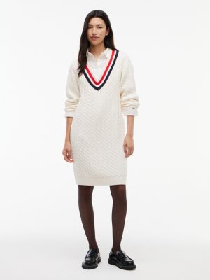 Tommy Jeans Cricket Sweater Dress, Off White
