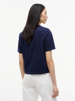 Женская футболка Tommy Jeans Big Flag Logo Boxy, цвет: Тёмный синий — фото 4