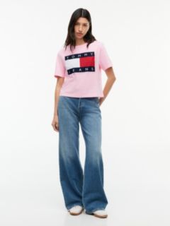 Tommy Jeans Big Flag Logo Boxy T-Shirt — Pink Sugar 2