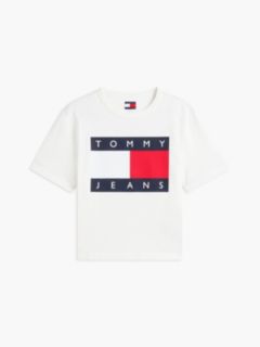 Tommy Jeans Big Flag Logo Boxy T-Shirt — Ecru 5