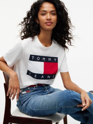 Женские футболки Tommy Hilfiger Tommy Jeans Big Flag Logo Boxy T-Shirt — фото 3