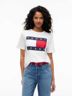 Tommy Jeans Big Flag Logo Boxy T-Shirt — Ecru 1