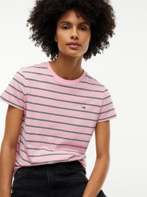 Женские футболки Tommy Hilfiger Tommy Jeans Striped Crewneck T-Shirt — фото 3