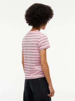 Женские футболки Tommy Hilfiger Tommy Jeans Striped Crewneck T-Shirt — фото 4