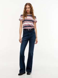 Tommy Jeans Striped Crewneck T-Shirt — Red White Blue Stripe 2