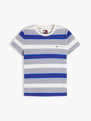 Женская футболка Tommy Jeans Striped Crewneck, цвет: Синий полосатый — фото 5