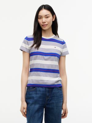 Tommy Jeans Striped Crewneck T-Shirt, Blue Stripe