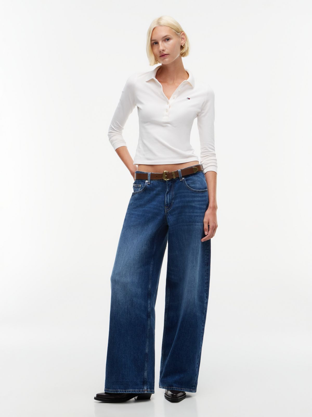 Tommy Jeans Low-Rise Baggy Jean — Denim Dark