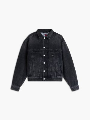 Женская куртка Tommy Jeans Rhinestone Denim Jacket, цвет: Джинсовый чёрный — фото 5