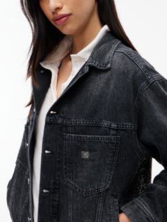Tommy Jeans Rhinestone Denim Jacket — Denim Black 3