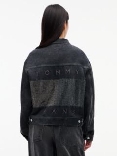 Tommy Jeans Rhinestone Denim Jacket — Denim Black 4