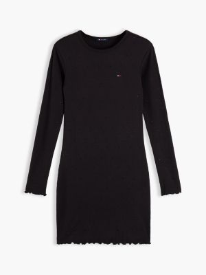 Женское платье Tommy Jeans Rhinestone Knit Mini, цвет: Чёрный — фото 5