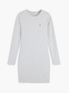 Tommy Jeans Rhinestone Knit Mini Dress — Ice Grey Heather 5