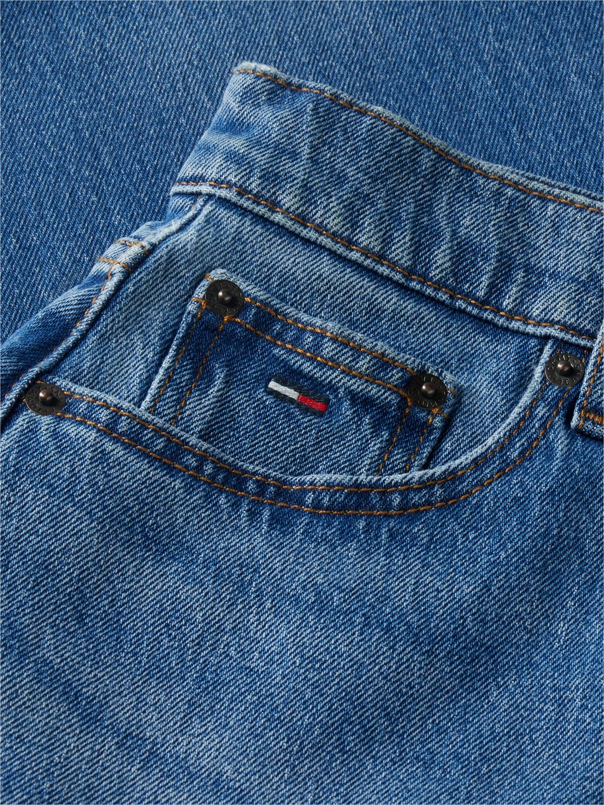 Tommy Jeans High-Rise Denim Mini Skirt — Denim Medium