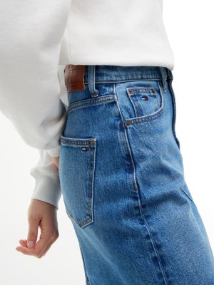 Женская юбка Tommy Jeans High-Rise Denim Mini, цвет: Джинсовый средний — фото 4