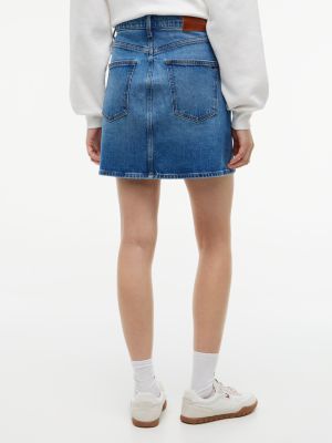 Женская юбка Tommy Jeans High-Rise Denim Mini, цвет: Джинсовый средний — фото 5