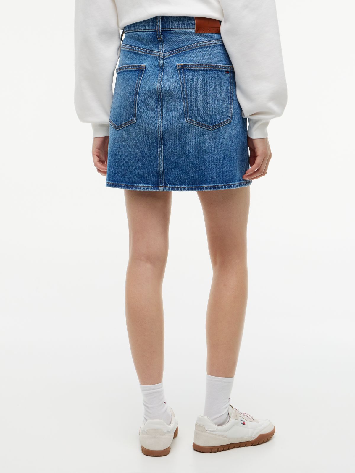 Tommy Jeans High-Rise Denim Mini Skirt — Denim Medium