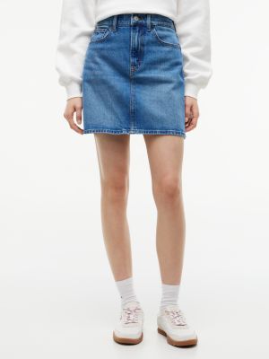 Tommy Jeans High-Rise Denim Mini Skirt, Denim Medium