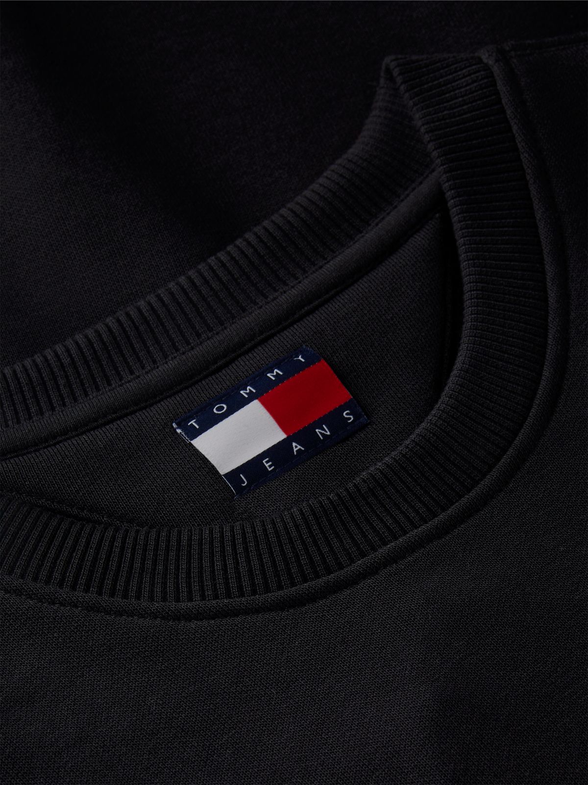 Tommy Jeans Rhinestone Flag Sweatshirt — Black