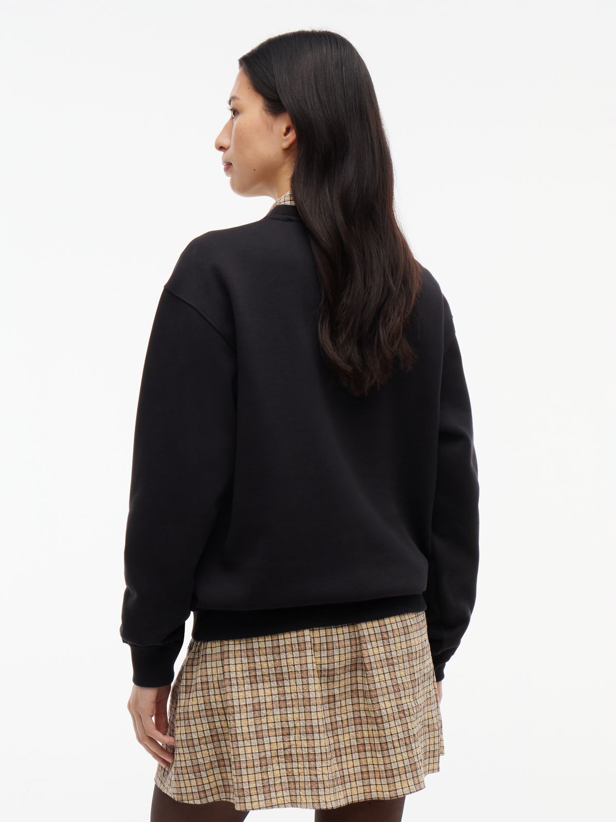 Tommy Jeans Rhinestone Flag Sweatshirt — Black