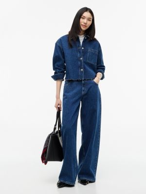 Женские рубашки Tommy Hilfiger Tommy Jeans Striped Denim Shirt — фото 2