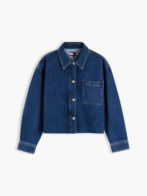 Женские рубашки Tommy Hilfiger Tommy Jeans Striped Denim Shirt — фото 5