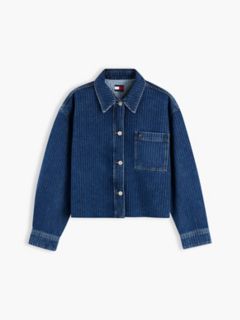 Tommy Jeans Striped Denim Shirt — Dark Denim 5