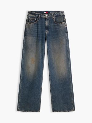Женские джинсы Tommy Jeans Distressed Straight, цвет: Джинсовый тёмный — фото 6