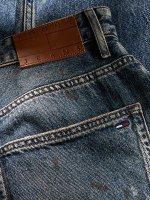 Женские джинсы Tommy Jeans Distressed Straight, цвет: Джинсовый тёмный — фото 7